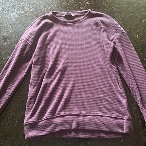 Purple waffle knit shirt